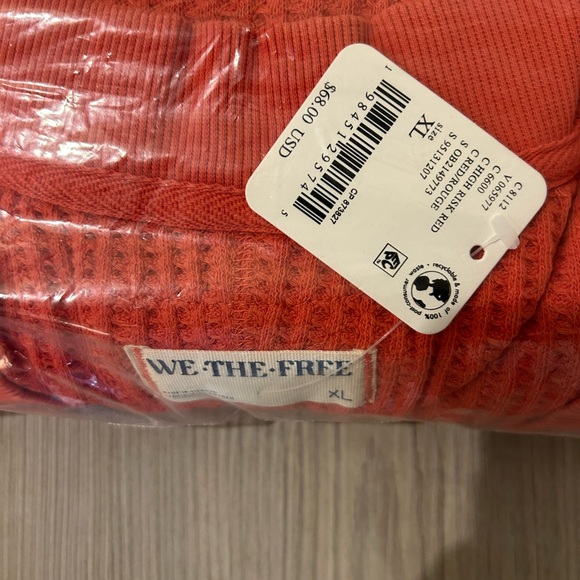 NWT We The Free Ricky Thermal high risk red long sleeve XL - Picture 6 of 6